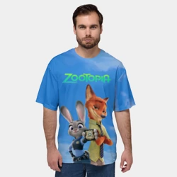 Мужская футболка oversize 3D Звериная утопия - фото 2