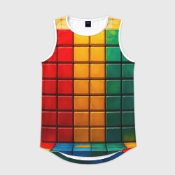 Мужская спортивная майка 3D Кубическая симфония