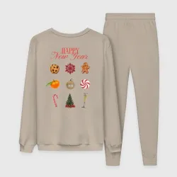 Женский костюм хлопок Happy New Year список