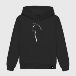 Мужская толстовка хлопок Чёрный кот силуэт