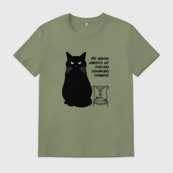 Мужская футболка хлопок Бегемот и примус