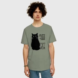 Мужская футболка хлопок Oversize Бегемот и примус - фото 2