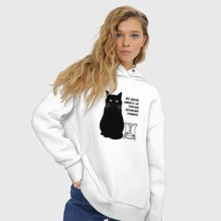 Женское худи Oversize хлопок Бегемот и примус - фото 2