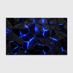 Бумага для упаковки 3D Синие разломы Cyberpunk