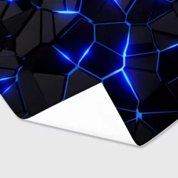 Бумага для упаковки 3D Синие разломы Cyberpunk - фото 2