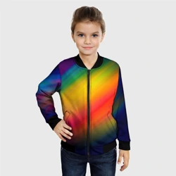 Детский бомбер 3D Полосы радужные - фото 2