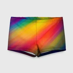 Детские купальные плавки 3D Полосы радужные