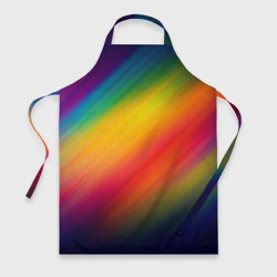 Фартук 3D Полосы радужные