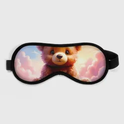 Маска для сна 3D Милый медвежонок на облачном закате