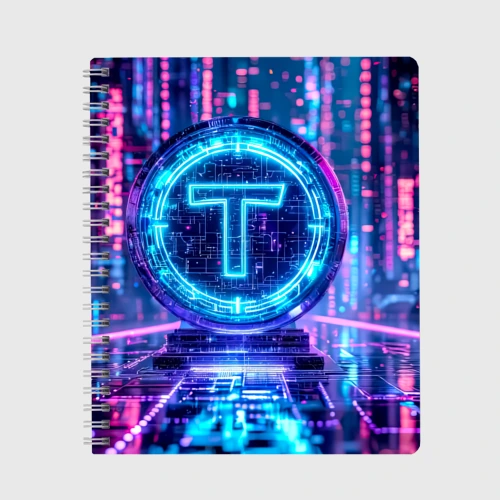 Тетрадь Цифровой Tether сияние блокчейна