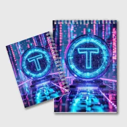Блокнот Цифровой Tether сияние блокчейна - фото 2