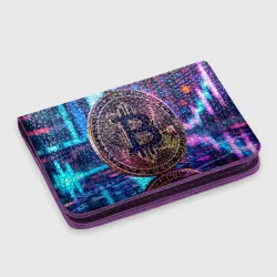 Картхолдер с принтом Биткоин в киберпространстве