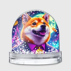 Игрушка Снежный шар Шиба-ину в мире Биткоина