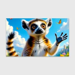 Бумага для упаковки 3D Лемур узбагойся
