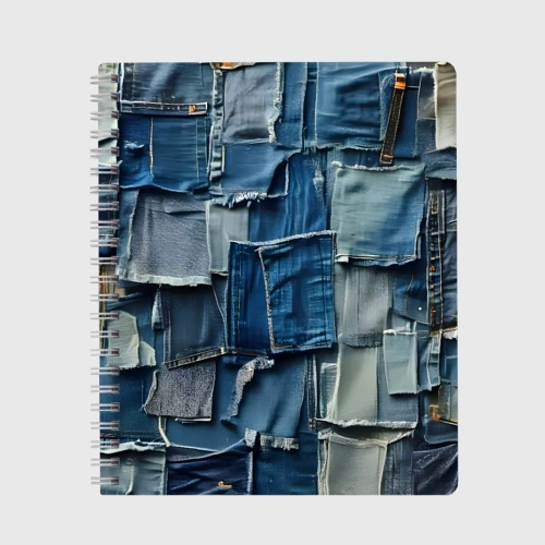 Тетрадь Denim patchwork - textured pattern