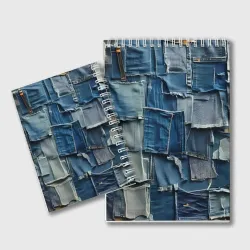 Блокнот Denim patchwork - textured pattern - фото 2