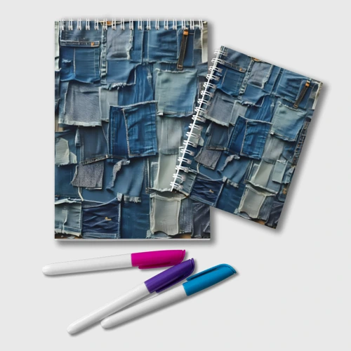 Блокнот Denim patchwork - textured pattern