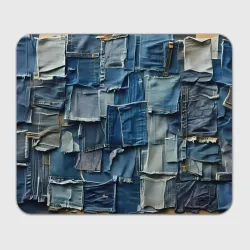 Прямоугольный коврик для мышки Denim patchwork - textured pattern