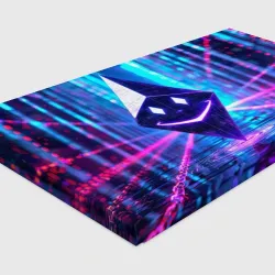 Холст прямоугольный Улыбающийся Ethereum в киберпространстве - фото 3