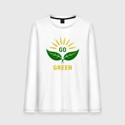 Мужской лонгслив хлопок Go green