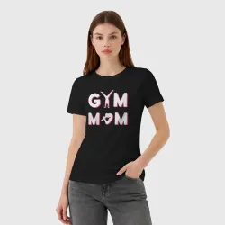 Женская футболка хлопок Gym mom - фото 2