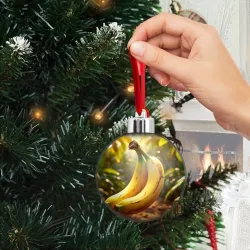 Ёлочный шар Спелые бананы в лучах солнца - фото 2
