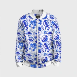 Детский бомбер 3D Русский орнамент под стилистику гжели
