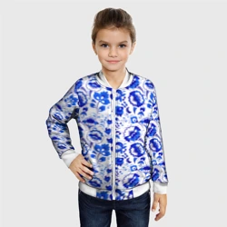 Детский бомбер 3D Русский орнамент под стилистику гжели - фото 2