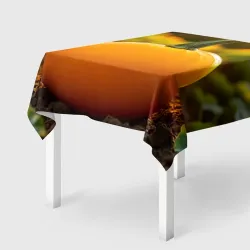 Скатерть 3D Золотая тыква на закате