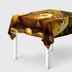 Скатерть 3D Картофельная троица на поле