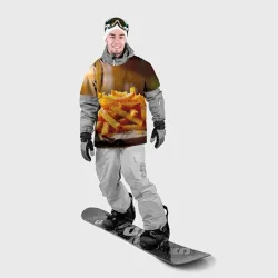 Накидка на куртку 3D Золотистая картошка фри
