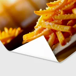 Бумага для упаковки 3D Золотистая картошка фри - фото 2