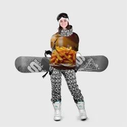 Накидка на куртку 3D Золотистая картошка фри - фото 2