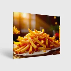Холст прямоугольный Золотистая картошка фри