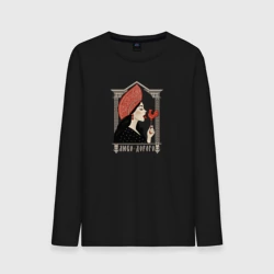 Мужской лонгслив хлопок Любо-дорого - славянская дева в кокошнике с петушком