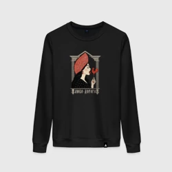 Женский свитшот хлопок Любо-дорого - славянская дева в кокошнике с петушком