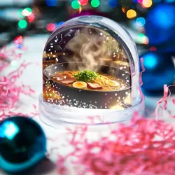 Игрушка Снежный шар Ароматный рамен на рассвете - фото 2