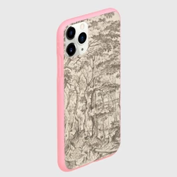 Чехол для iPhone 11 Pro матовый Пейзаж - рисунок карандашом черно-белый Питер Брейгель - фото 2