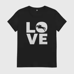 Женская футболка хлопок Love horses
