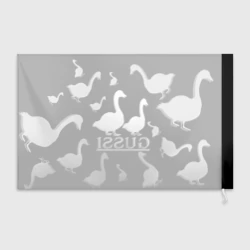 Флаг 3D Гусиный бренд с черным фоном - фото 2