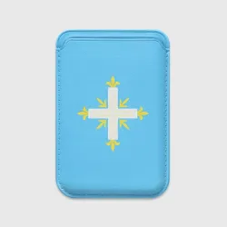Картхолдер Magsafe магнитный Накидка мушкетеров с крестом голубая