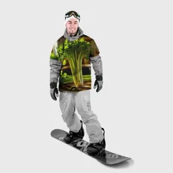 Накидка на куртку 3D Свежий сельдерей в лучах солнца