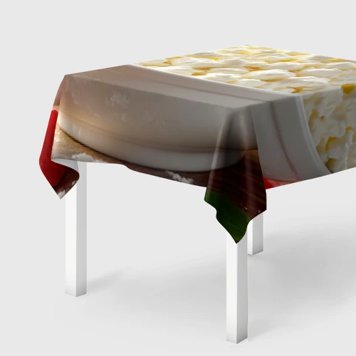 Скатерть 3D Рассыпчатый творог с малиной