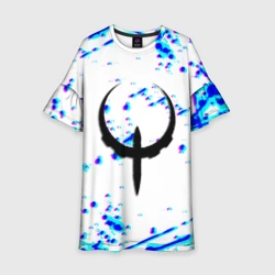 Детское платье 3D Квейк глитч краски