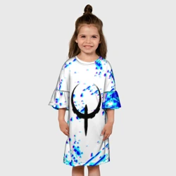Детское платье 3D Квейк глитч краски - фото 2