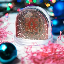 Игрушка Снежный шар Тибетская мандала 15 века - репродукция Hevajra Mandala - фото 2