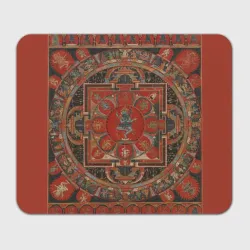 Прямоугольный коврик для мышки Тибетская мандала 15 века - репродукция Hevajra Mandala