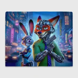 Плед 3D Nick and Judy - cyberpunk fantasy