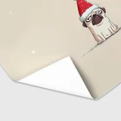 Бумага для упаковки 3D Забавный недовольный мопс - фото 2