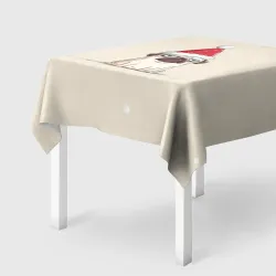 Скатерть 3D Забавный недовольный мопс